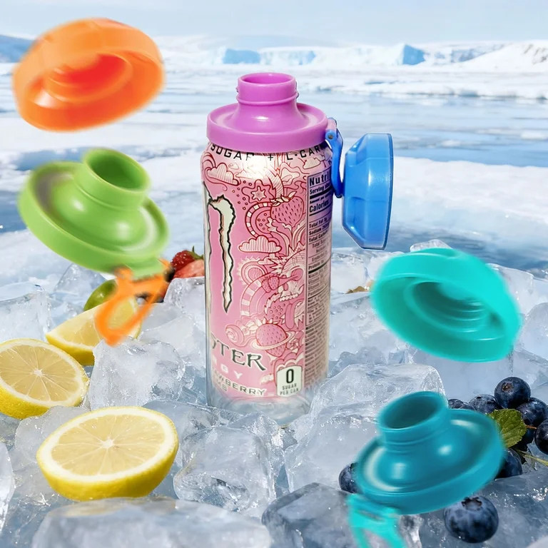 DIPESI 4 pack ball wide mouth soda can lids, leakproof reusable can covers with carry loops for s... | Walmart (US)