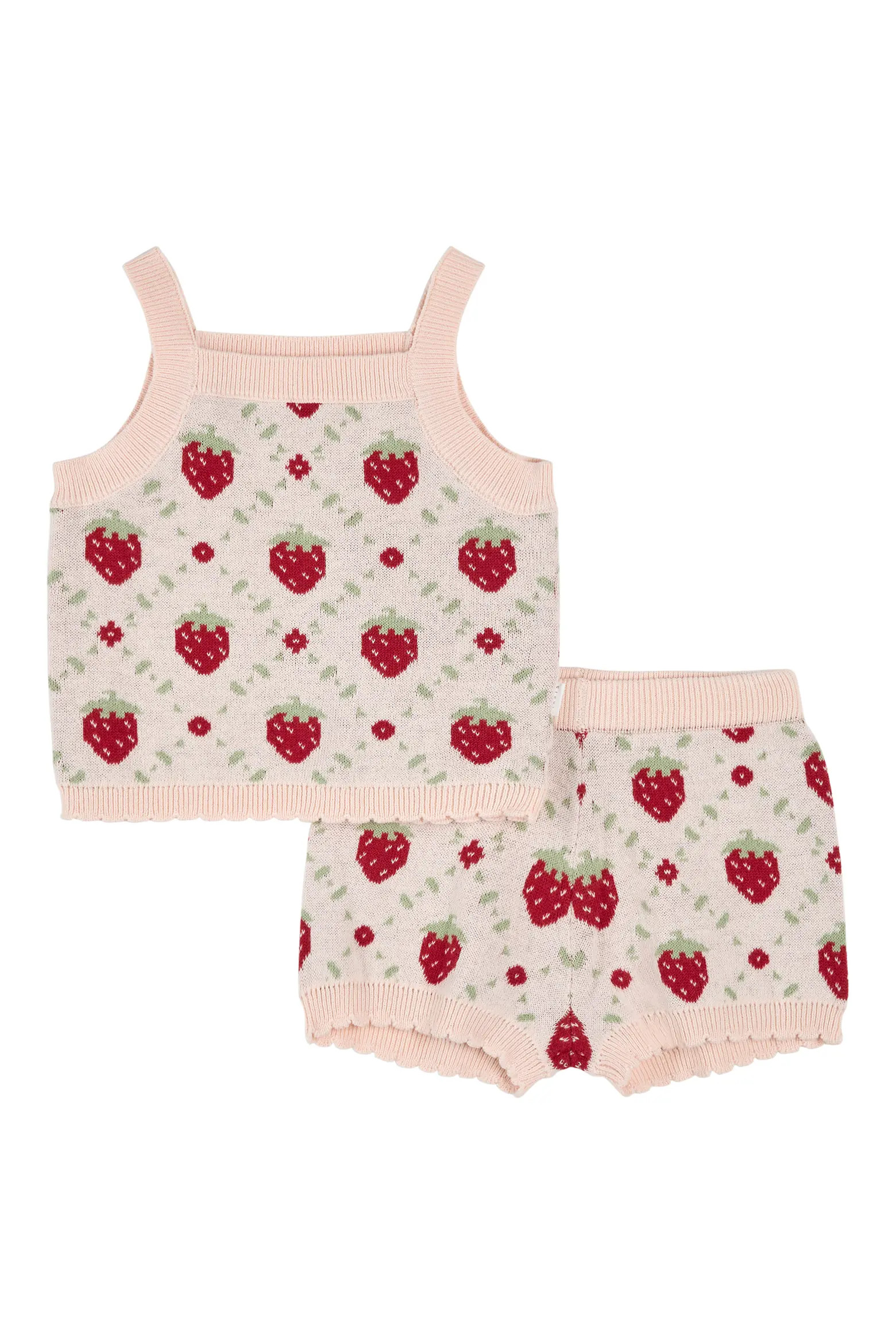 Strawberry Organic Cotton Knit Tank & Shorts Set (Women) | Nordstrom | Nordstrom