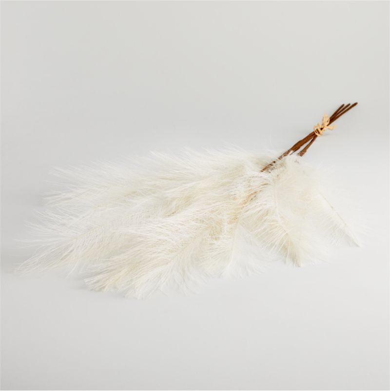 Artificial/Faux Ivory Pampas Grass Decor 45" + Reviews | Crate & Barrel | Crate & Barrel