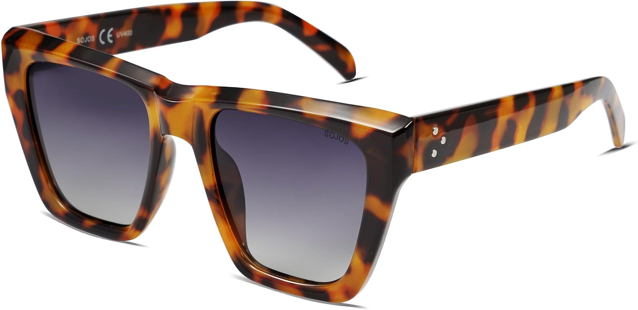SOJOS Vintage Oversized Square Cat Eye Polarized Sunglasses for Women Trendy Fashion Cateye Style... | Amazon (US)