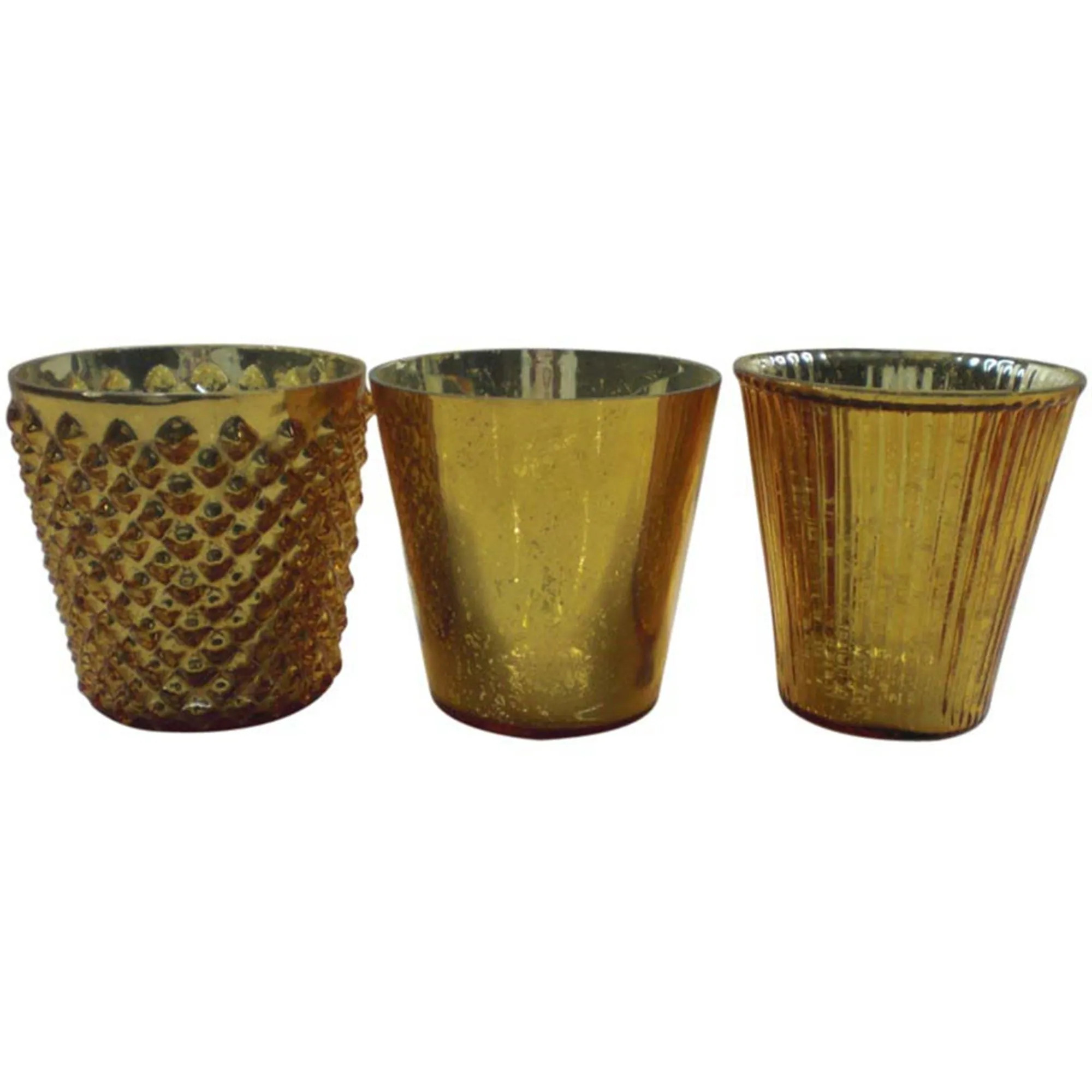 Glass S/3 Votive Ant Copper Fns 4In- A | Bed Bath & Beyond