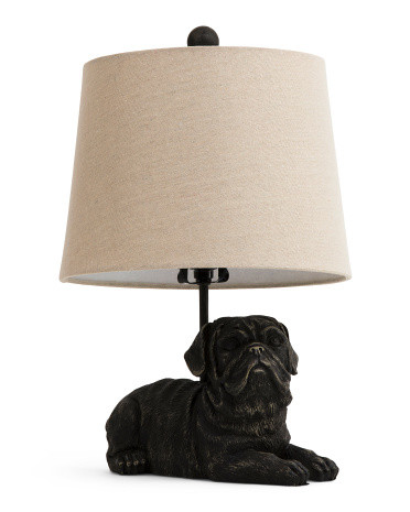 22in Pug Table Lamp | TJ Maxx