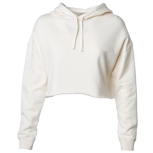 Global Blank Womens Cropped Hoodie Crop Top Sweatshirts for Women Cropped Sweater, Off White Cream, X-Small | Amazon (US)