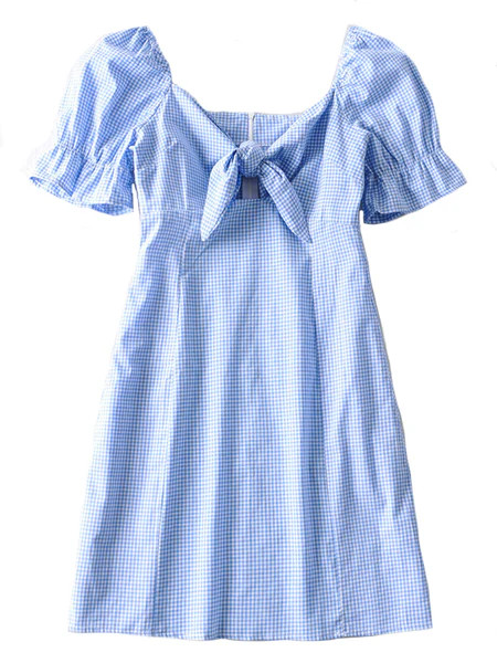 Goodnight Macaroon 'Alexa' Gingham Front Bow Dress (5 Colors) | Goodnight Macaroon