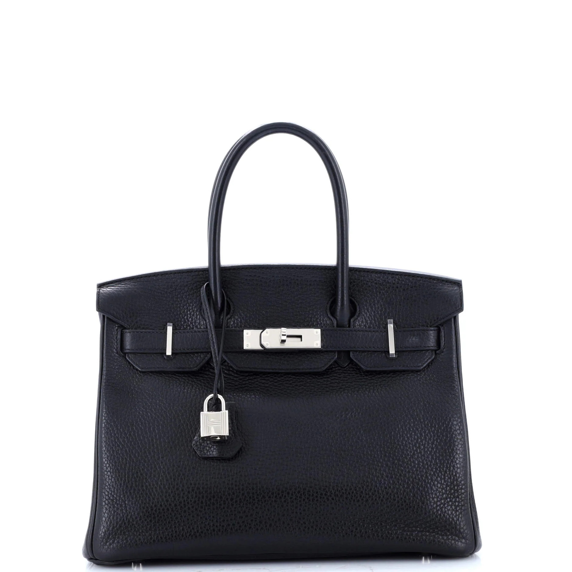 Birkin Handbag Noir Clemence with Palladium Hardware 30 | Shop Simon