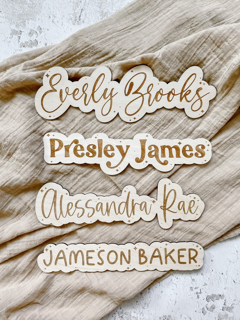 Name Wooden Cutout  Newborn Name Announcement  Birth | Etsy | Etsy (US)