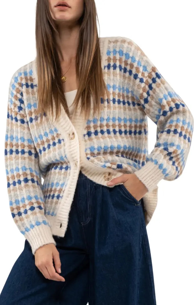 Diamond Print Button Front Cardigan | Nordstrom Rack