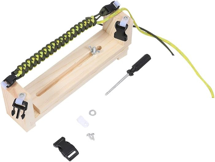 ACKEIVTO Adjustable Length Paracord Jig Bracelet Maker Wooden Frame-Paracord Braiding Weaving Cra... | Amazon (US)