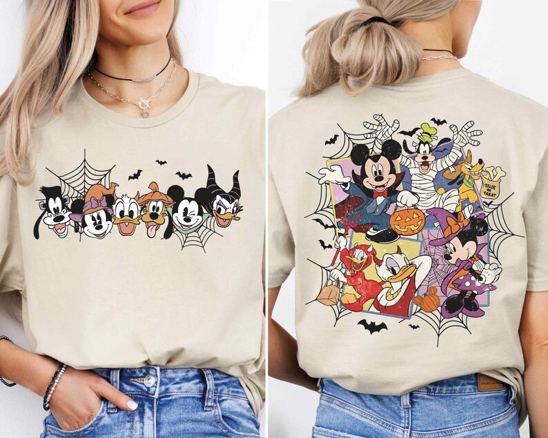 Disney Halloween 2024 Shirts, Mickey Minnie and Friends Halloween Shirt, Halloween Party Shirt, D... | Etsy (US)