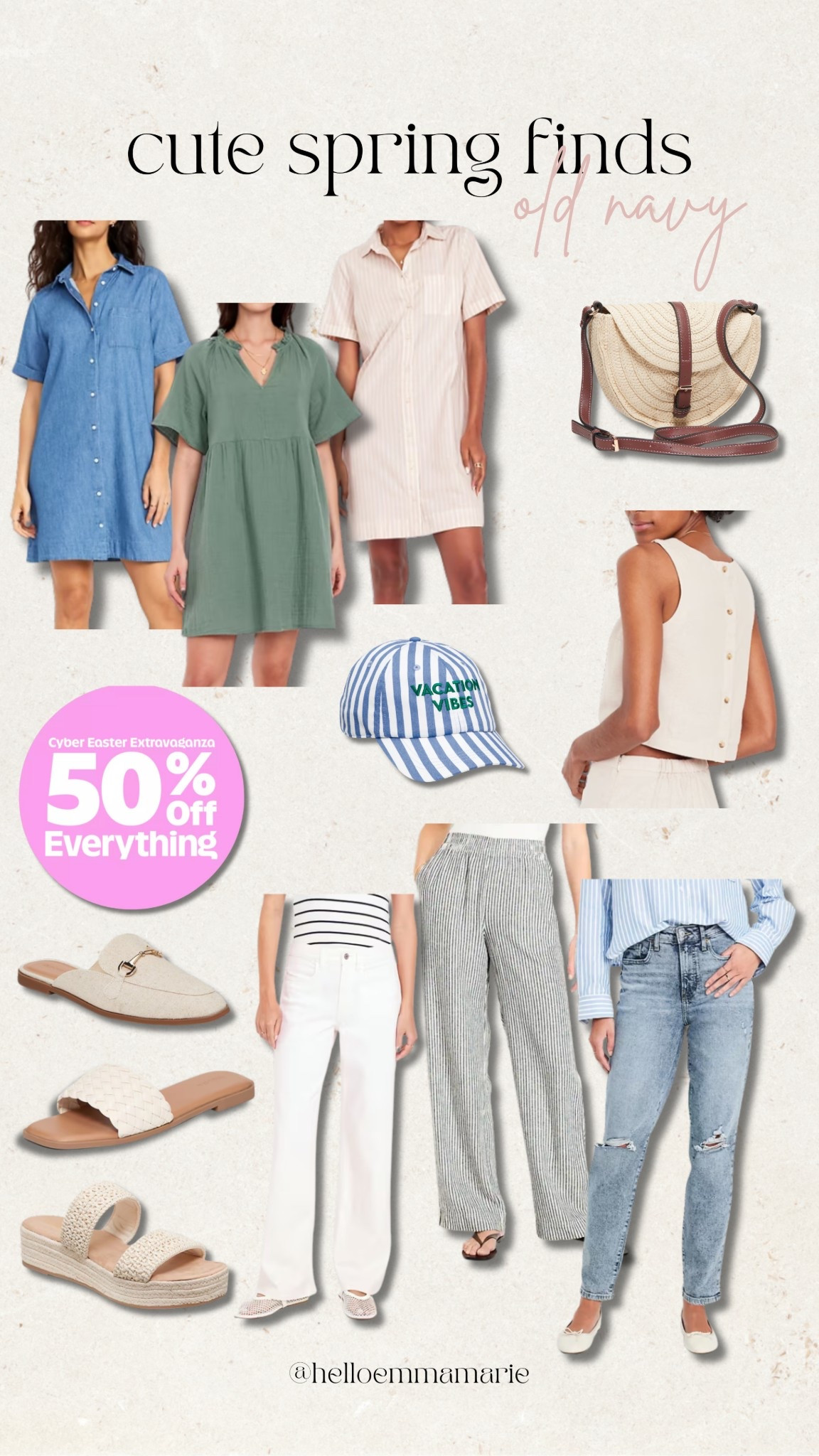 Cyber Easter Extravaganza- 50% off EVERYTHING! 🤯

Cute spring finds on MAJOR sale today! 

#LTKFindsUnder50 #LTKStyleTip #LTKSaleAlert