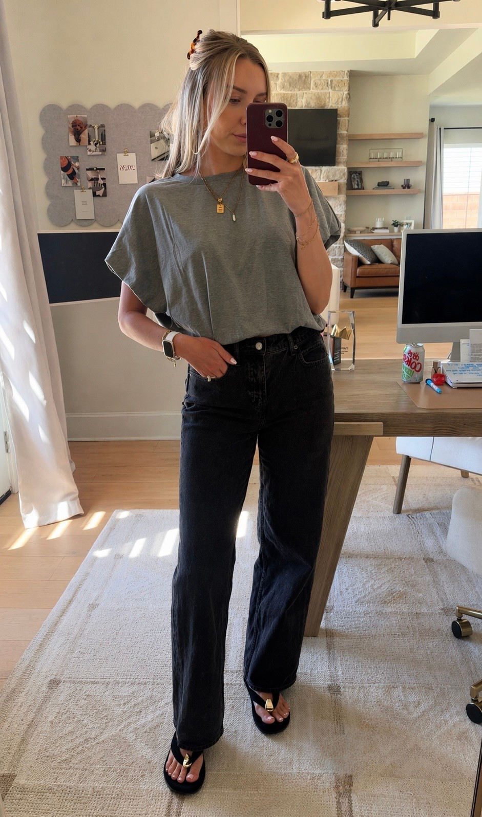 OOTD - amazon top wearing a M, jeans on sale at Old Navy wearing size 2, amazon sandals in 8.5 (run TTS) 🤍 Jewelry is Fable Lane 

Old navy, old navy jeans, Amazon, amazon fashion, amazon outfit, spring outfit ideas, affordable fashion

#LTKgrwm #LTKootd #LTKSaleAlert