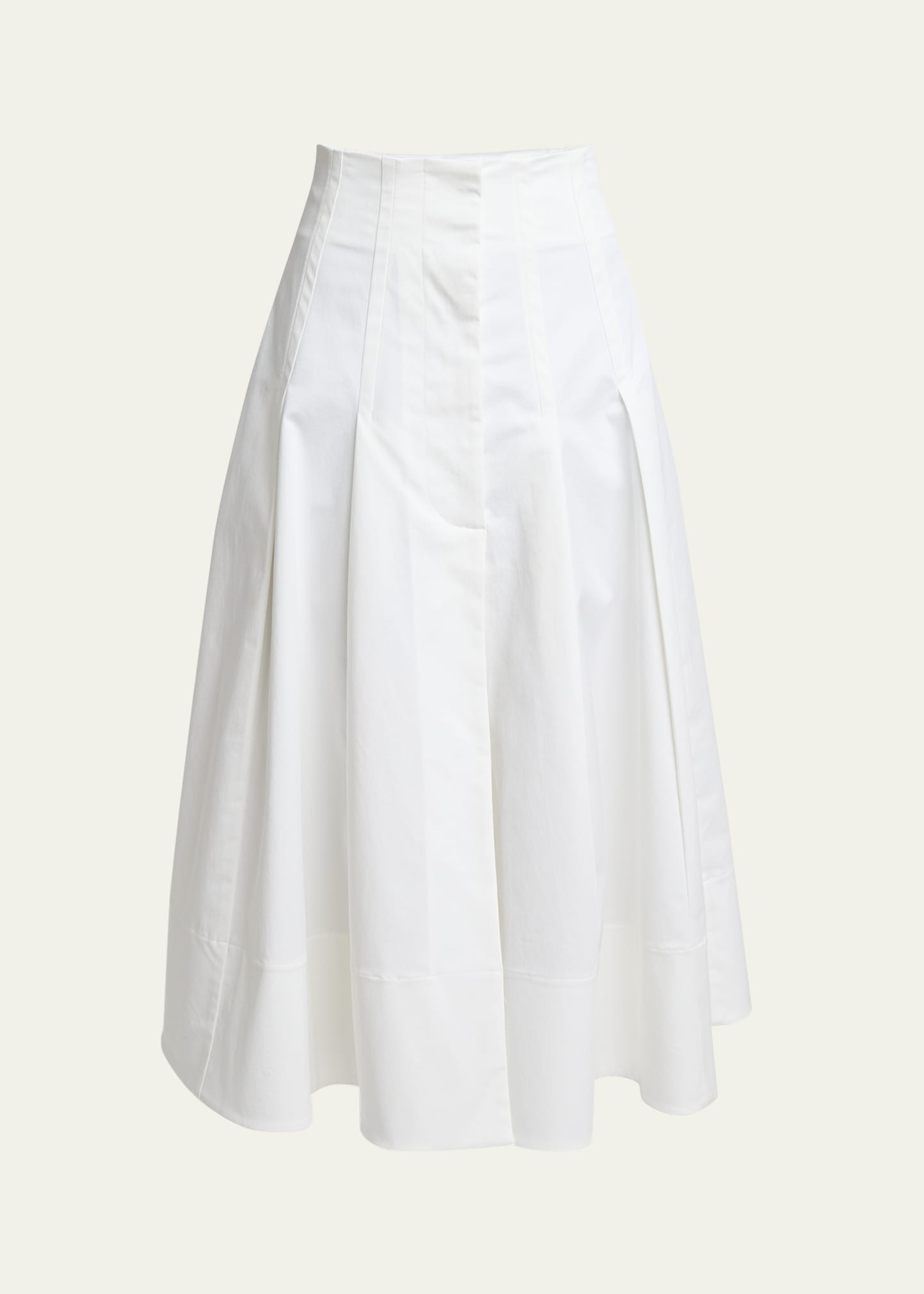 Proenza Schouler Moore Pleated Organic Cotton Twill Suiting Midi Skirt | Bergdorf Goodman