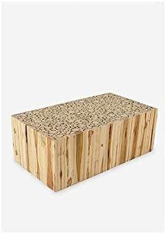 Enoch Teak Coffee Table, Base Color: Brown, Integrated Wireless Charging Surface: No | Amazon (US)