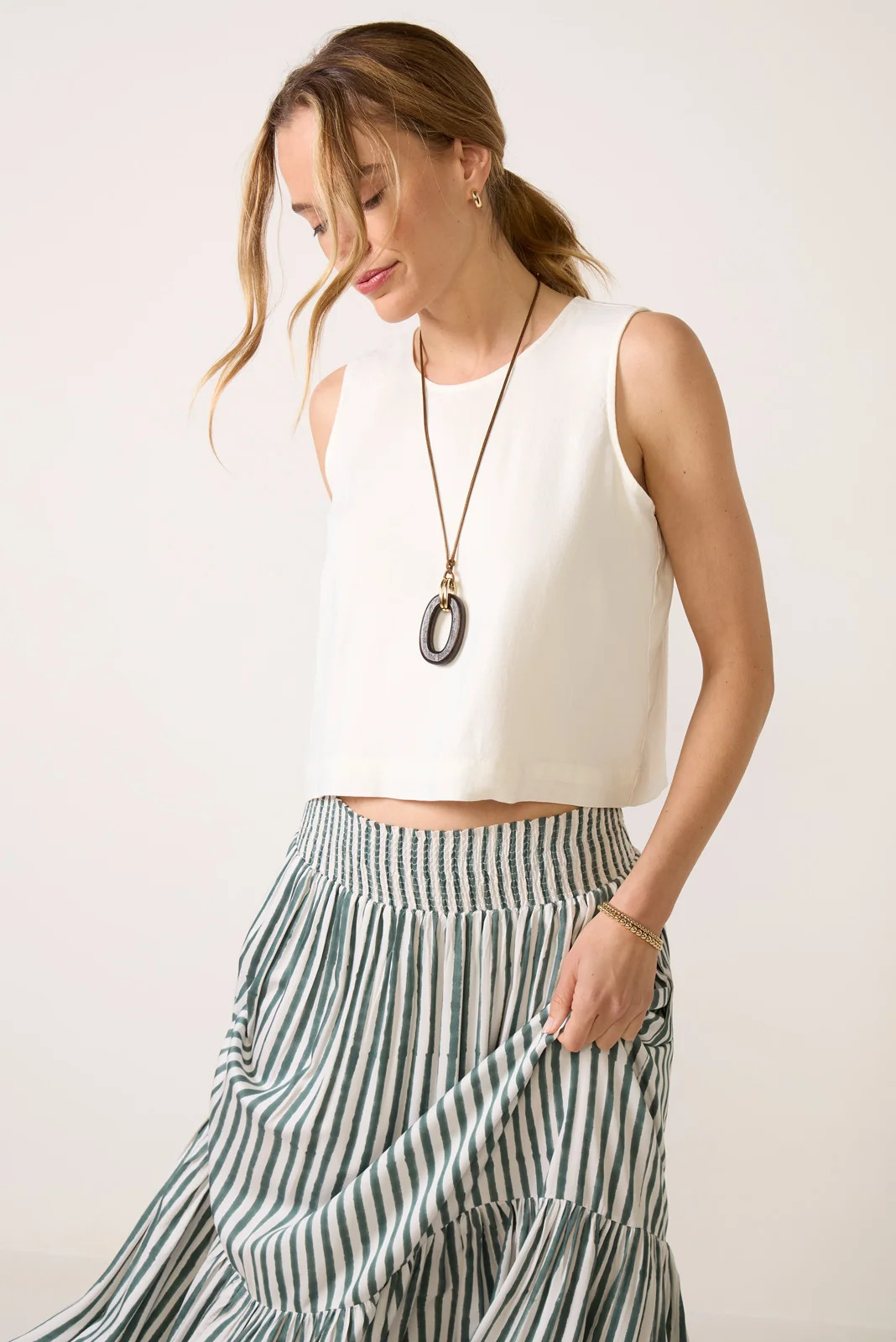 Z SUPPLY Women's Sloane Linen Muscle Tank Top, Size XS, White | Evereve