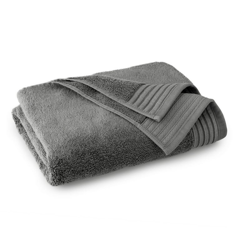 Hotel Style Egyptian Cotton Bath Towel, 1 Piece, Dark Gray | Walmart (US)
