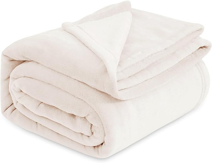 Bedsure Fleece Blanket Queen Blanket Cream - Bed Blanket Soft Lightweight Plush Fuzzy Cozy Luxury... | Amazon (US)