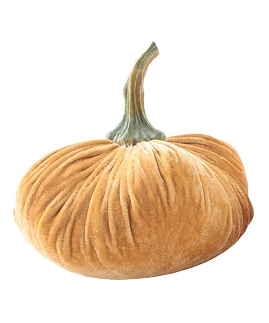 Flora Bunda Floral Gold - 4.75'' Gold Velvet Pumpkin Decor | Zulily