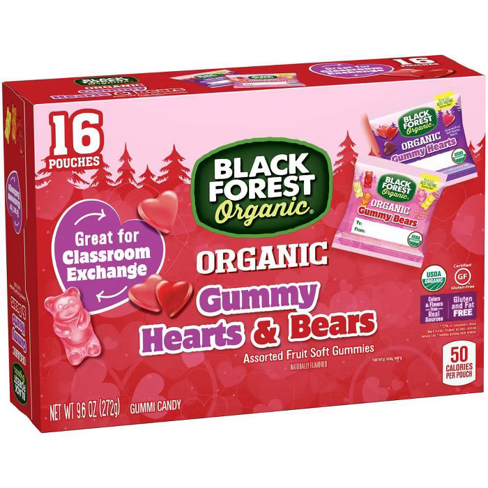 Black Forest Organic Valentine's Day Gummy Hearts and Bears Exchange Kit - 9.6oz/16ct | Target