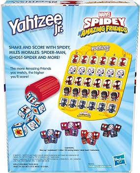 Hasbro Gaming Yahtzee Jr. Marvel Spidey and His Amazing Friends Edition Board Game | Preschool Ga... | Amazon (US)