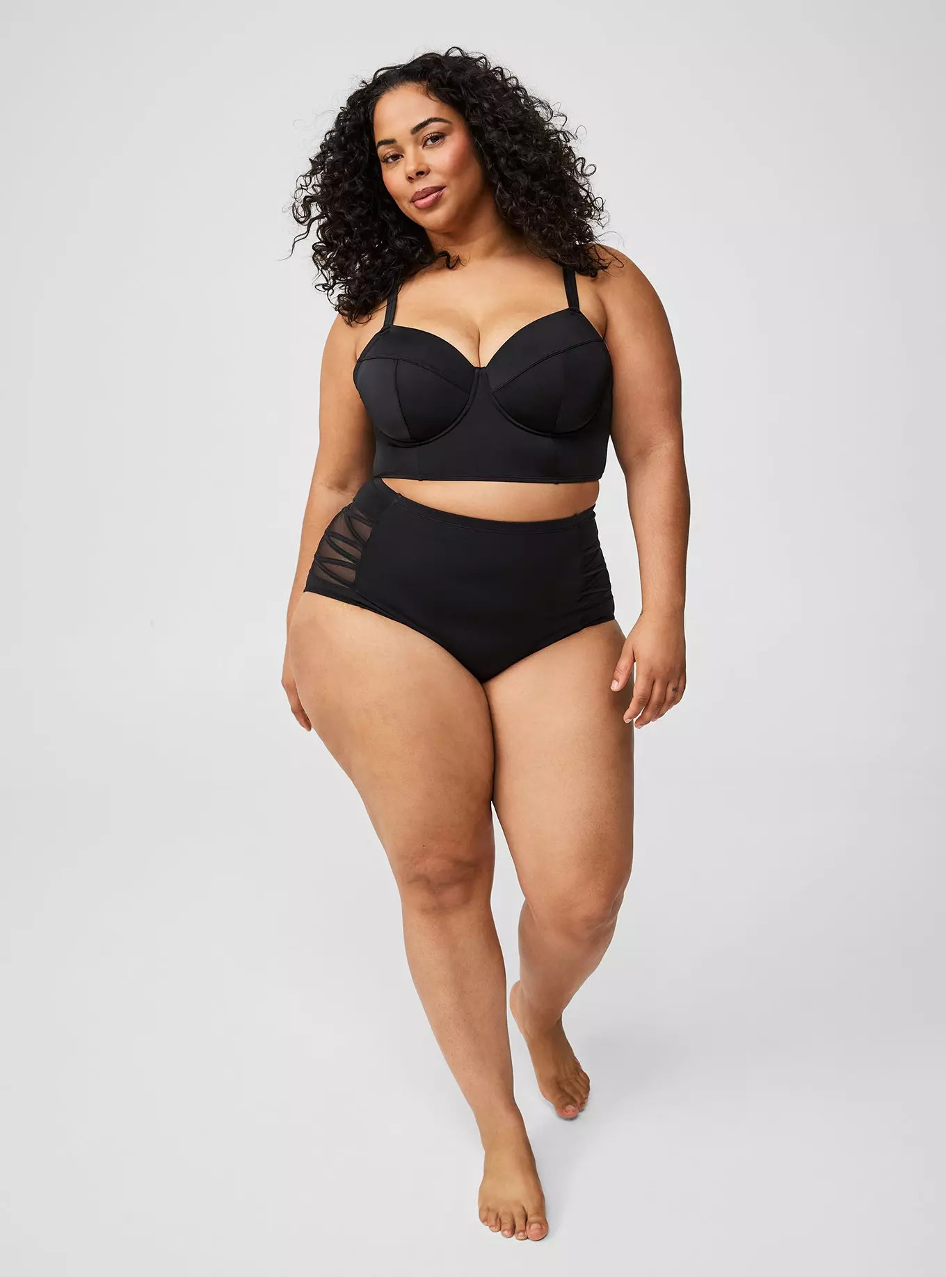 High-Rise Lattice Side Swim Bottom | Torrid (US & Canada)