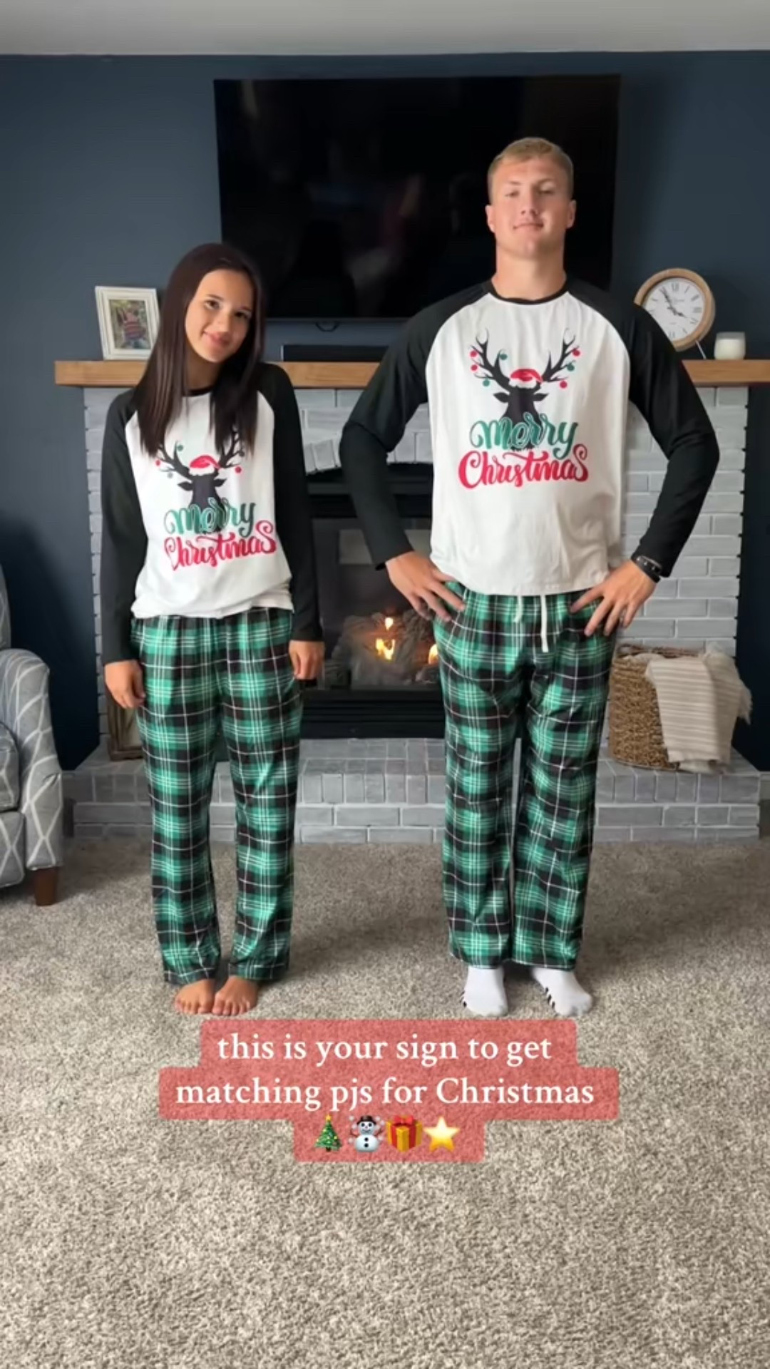 The best matching Christmas pjs for families and couples! I am 5’4 and xs/s and bf is 6’0 and size large for reference. :)