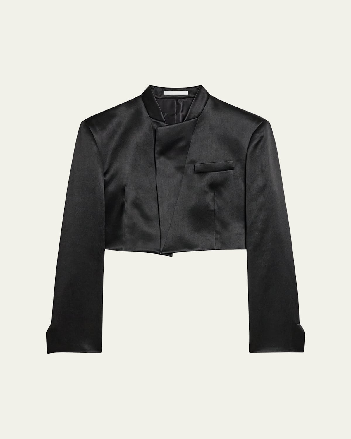 Cropped Satin Blazer | Bergdorf Goodman