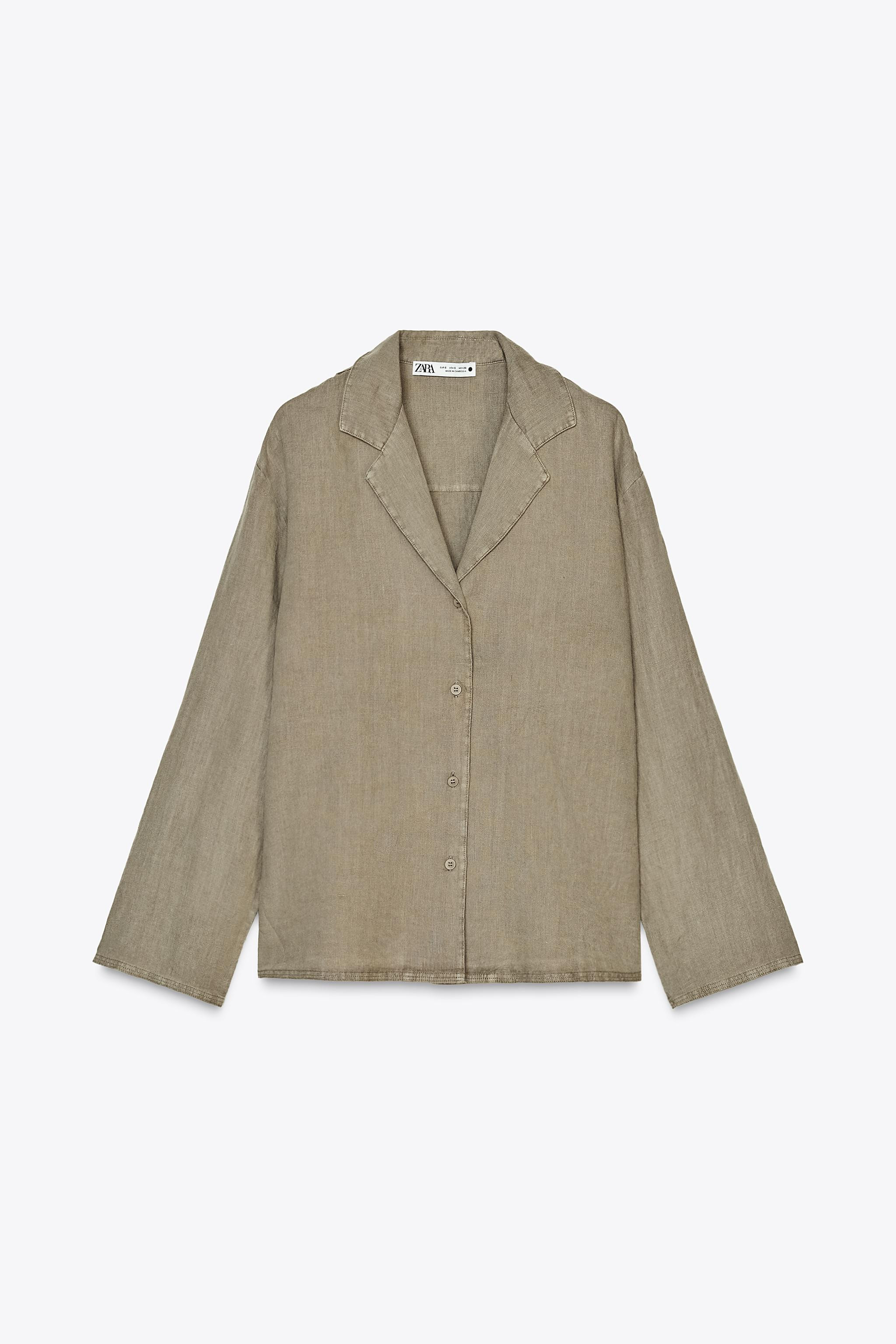 100% LINEN SHIRT ZW COLLECTION | Zara US