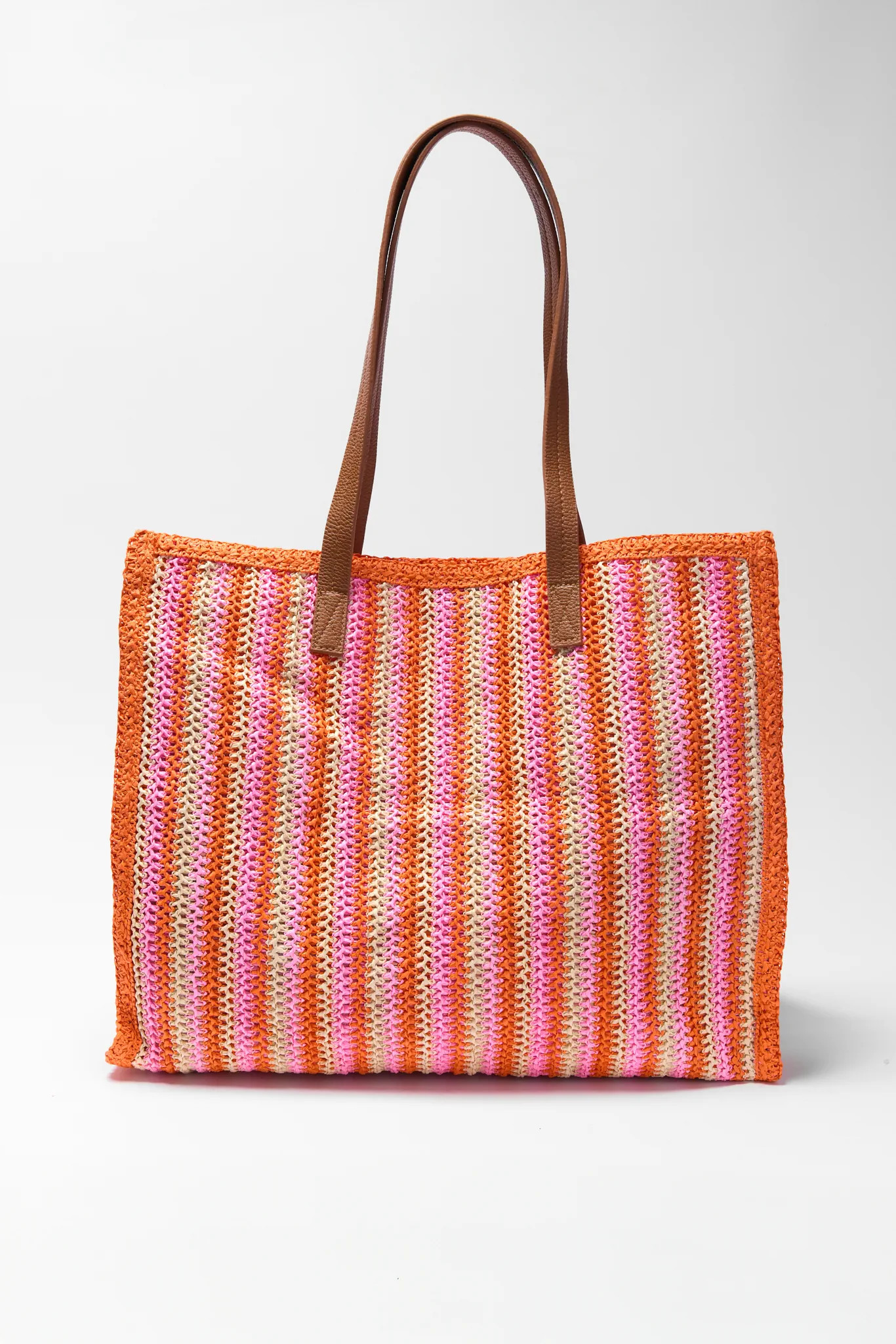 Maya Orange Woven Tote | Avara