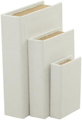 Deco 79 Linen Fabric Decorative Box Faux Storage Book Book Shaped Boxes, Set of 3 Decorative Keep... | Amazon (US)