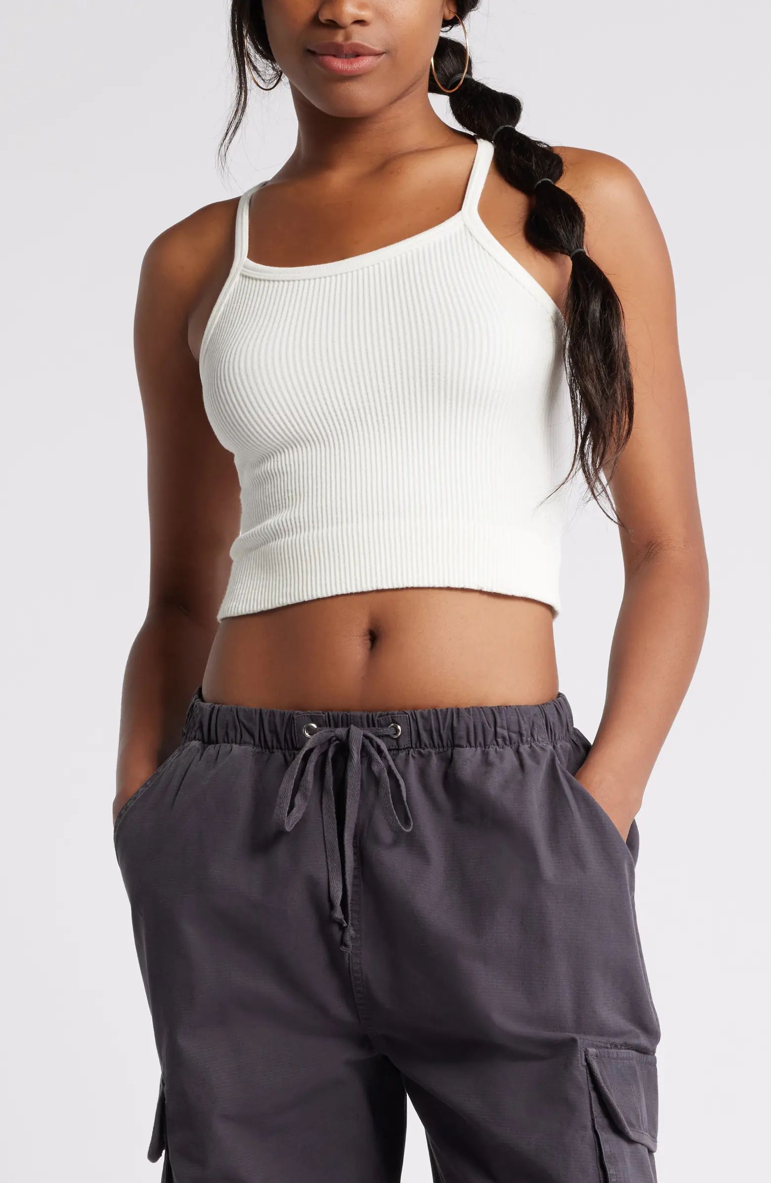 Seamless Racerback Crop Rib Tank | Nordstrom