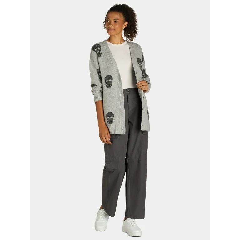 No Boundaries Conversational Cardigan, Women's and Women's Plus Sizes XXS-2XL | Walmart (US)