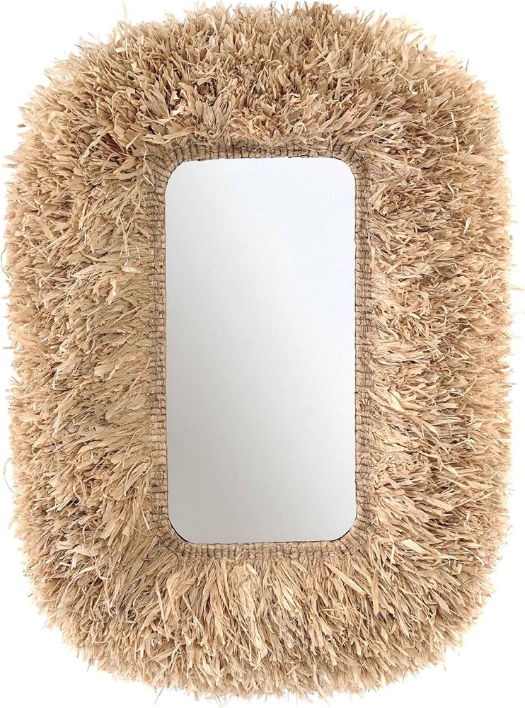 Tov Furniture Palm Natural Sisal Rectangular Wall Mirror | Amazon (US)