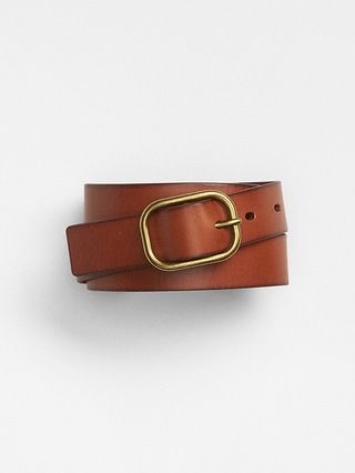 Gap Womens Centerbar Belt Saddle Brown Size L | Gap US