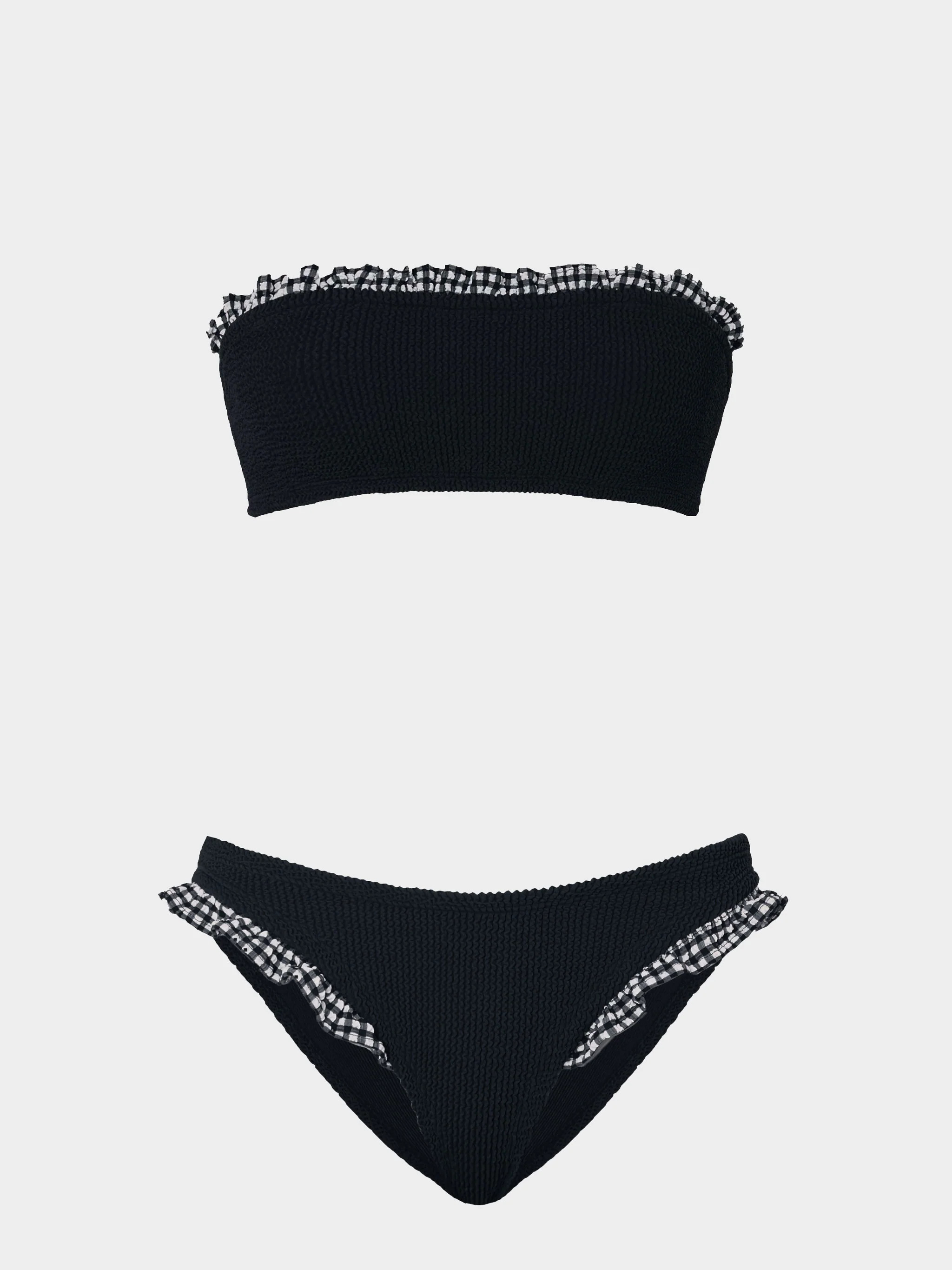 Trudy Bikini - Black Gingham | HUNZA G