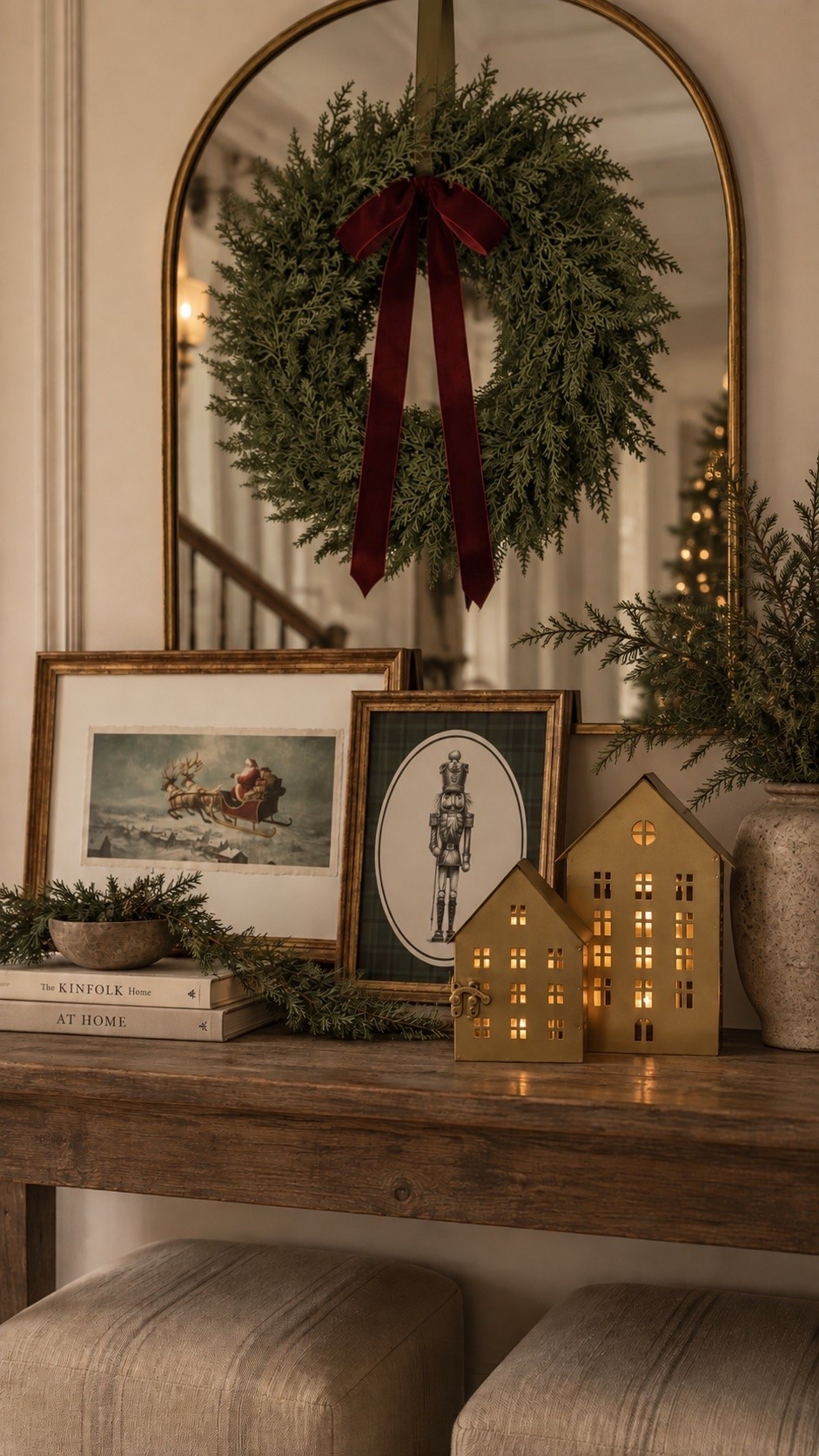 The entire console look is from WALMART ✨😍 new Christmas!

#LTKSeasonal #LTKHome