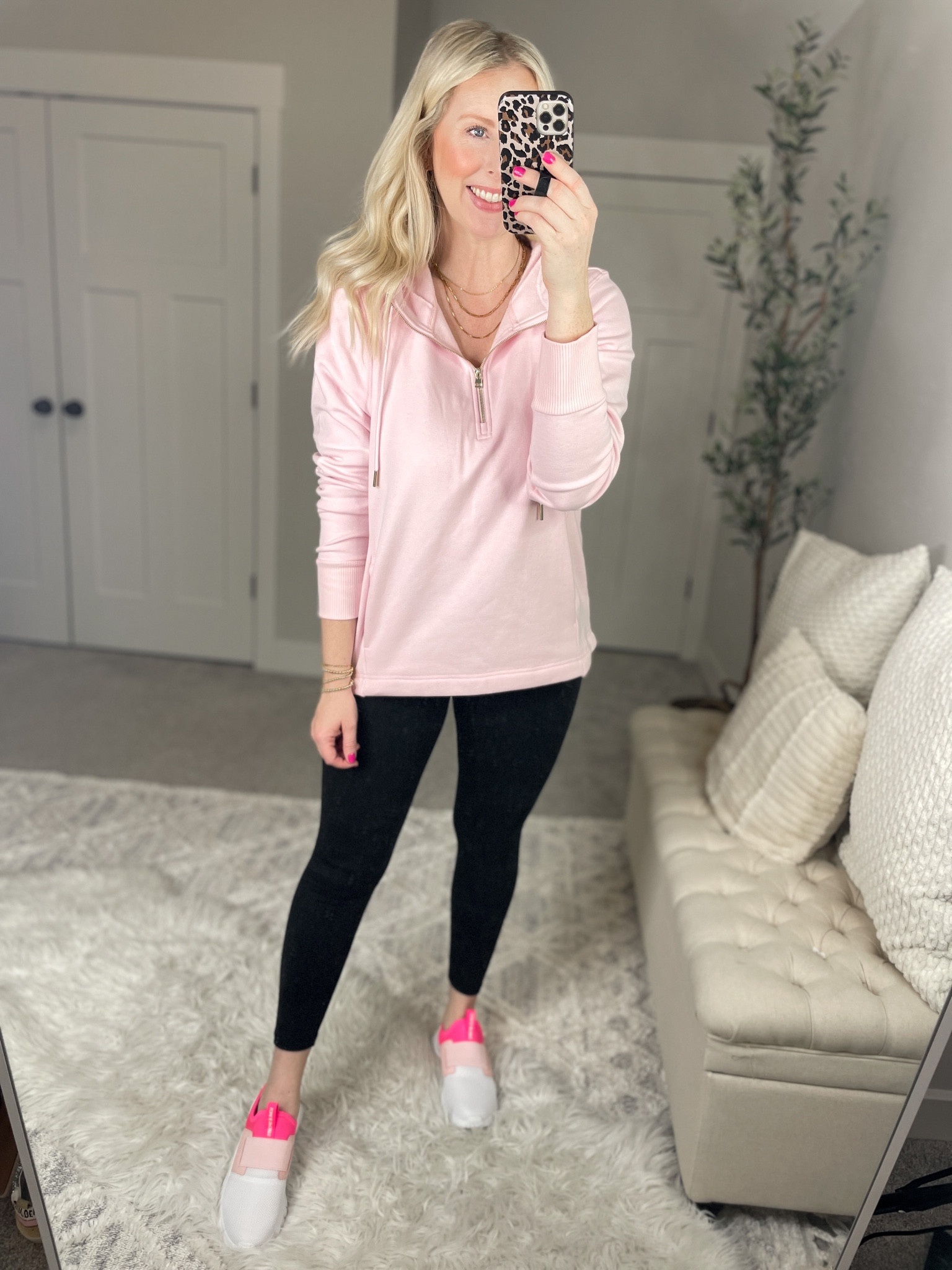 Daily try on, Walmart fashion, Walmart outfit, athleisure outfit, activewear look

L half zip hoodie
M leggings 

#LTKshoecrush #LTKfit #LTKunder50