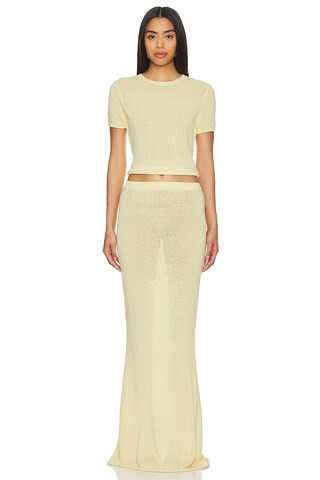 Kora Skirt in Butter | Revolve Clothing (Global)