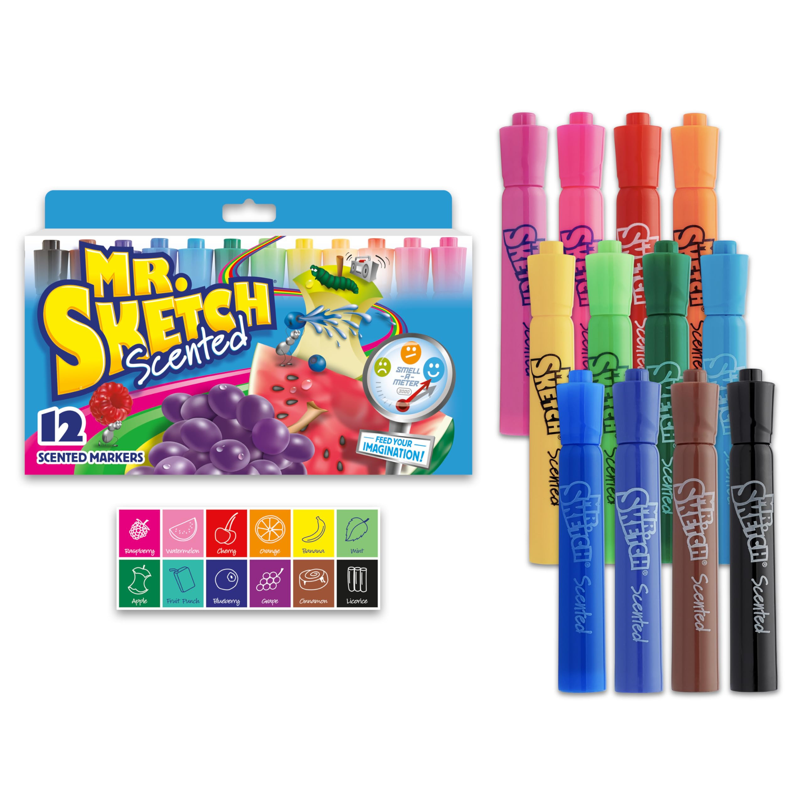 Mr. Sketch Scented Markers, Chisel Tip, Assorted Colors, 12 Count | Amazon (US)