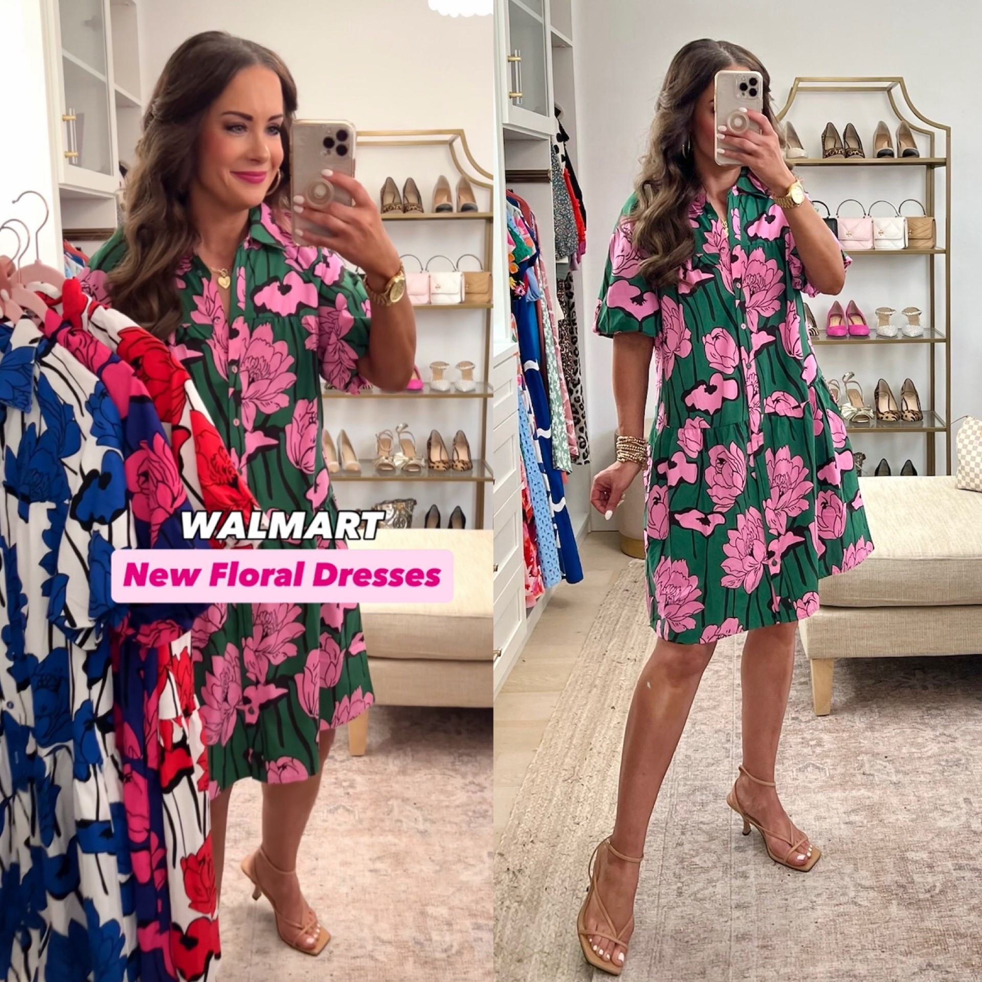 Cutest new shirt dresses at Walmart! Wearing size small. Scroll to shop! It’s so cute and even has pockets. Follow us for more! 💕