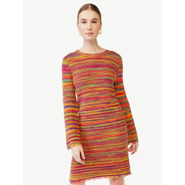 Scoop Women's Space Dye Crochet Dress | Walmart (US)