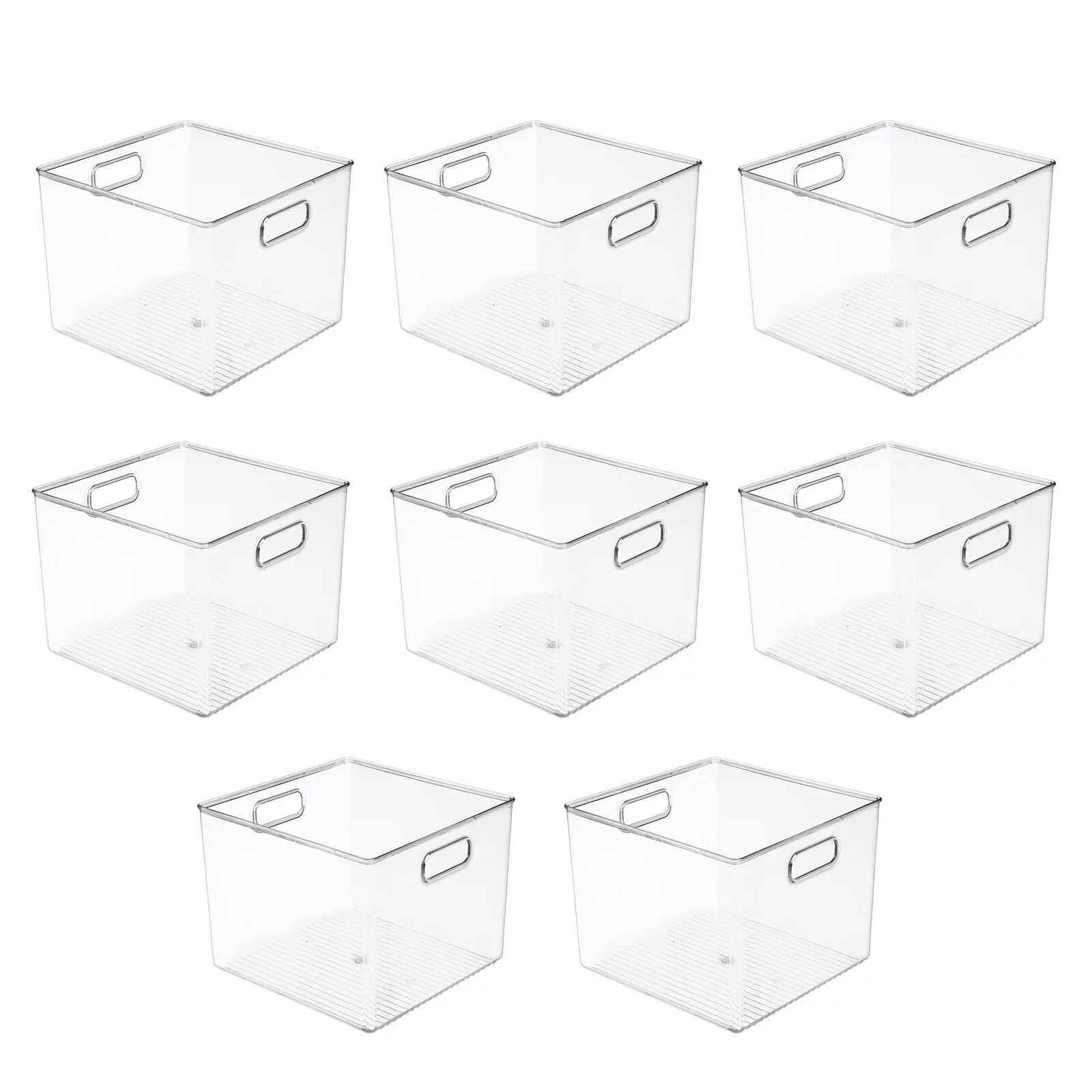 mDesign Plastic Modern Stackable Storage Organizer Bin Basket with Handle for Home Kitchen Organi... | Walmart (US)