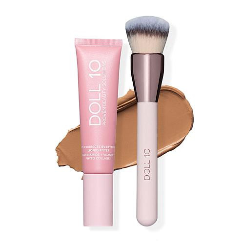 Doll 10 This Corrects Everything Liquid Filter with Brush - Tan | HSN