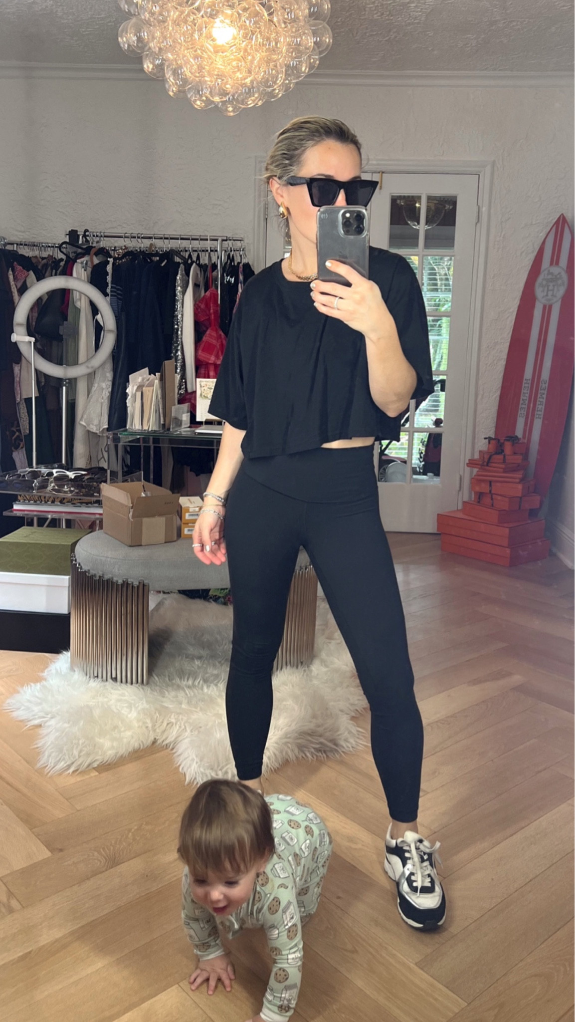 Mom workout 🤪 and by workout I mean just hanging in workout clothes chasing Beau around! 


#LTKfindsunder100 #LTKfitness #LTKbaby