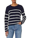 GAP Womens Textured Pullover Sweater Navy Stripe S | Amazon (US)