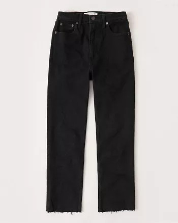 Ultra High Rise Ankle Straight Jeans | Abercrombie & Fitch US & UK