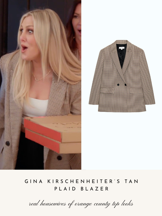 Gina Kirschenheiter's Tan Plaid Blazer // Available in Other Colors  

 
