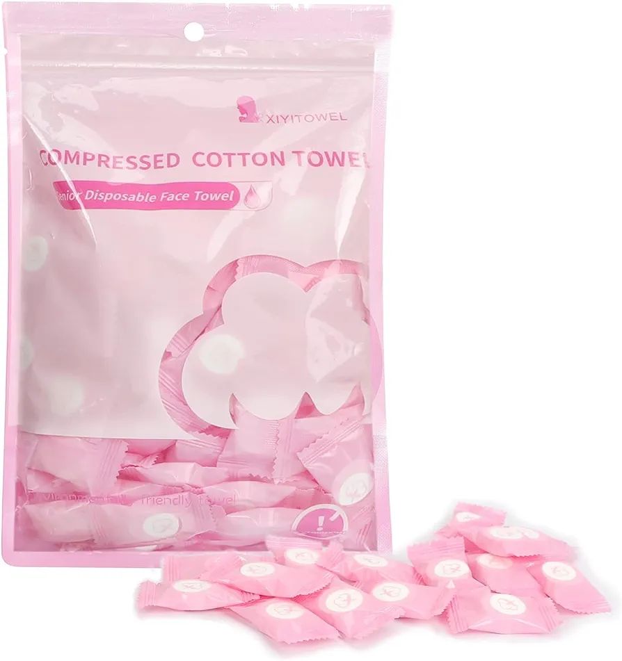 Classycoo Compressed Towel 100 PCS Mini Tablets Disposable Portable Face Towel Cotton Coin Tissue... | Amazon (US)