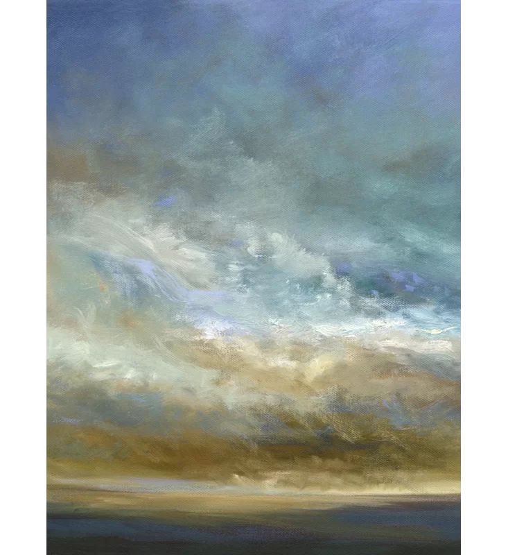 'Coastal Clouds Triptych I' Painting Print on Wrapped Canvas | Wayfair North America
