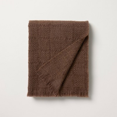 Woven Grid Throw Blanket Tan - Hearth & Hand™ with Magnolia | Target