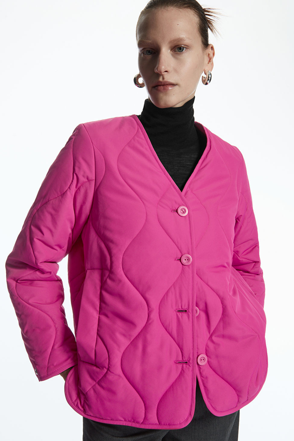 PADDED LINER JACKET | Pink Jacket Jackets | Winter Jacket Outfit | Budget Fashion | COS (US)